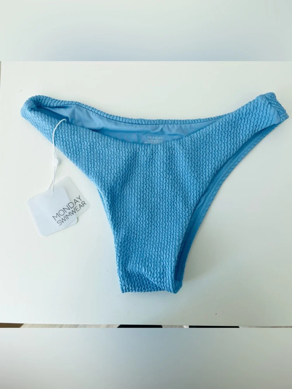 Monday Swimwear Blue Ribbed Bikini set - Picture 5 of 12